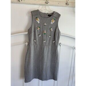 Banana Republic Gray Pineapple Dress Size 6 Pineapple Beading Dressy Casual